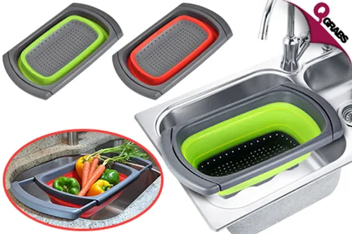 From QR49 Wash & Dry those Veggies with a Collapsible Colander & Sink Drainer! (Up to QR174 Value)